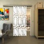 Glasschiebetür SLIM-LINE - Fineprint Modell 203 Weiss auf Klarglas