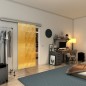 Glasschiebetür SLIM-LINE - Fineprint Modell 029 Gold auf Klarglas