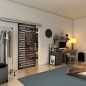 Glasschiebetür SLIM-LINE - Fineprint Modell 153 Schwarz auf Klarglas Glasschiebetür SLIM-LINE - Fineprint Modell 153 Schwarz auf Klarglas
