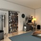 Glasschiebetür SLIM-LINE - Fineprint Modell 175 Schwarz auf Klarglas Glasschiebetür SLIM-LINE - Fineprint Modell 175 Schwarz auf Klarglas