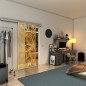 Glasschiebetür SLIM-LINE - Fineprint Modell 184 Gold auf Klarglas