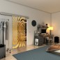 Glasschiebetür SLIM-LINE - Fineprint Modell 189 Gold auf Klarglas