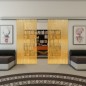 Glasschiebetür SLIM-LINE - Fineprint Modell 032 Gold auf Klarglas