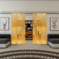 Glasschiebetür SLIM-LINE - Fineprint Modell 067 Gold auf Klarglas