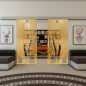 Glasschiebetür SLIM-LINE - Fineprint Modell 097 Gold auf Klarglas