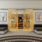 Glasschiebetür SLIM-LINE - Fineprint Modell 108 Gold auf Klarglas