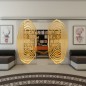 Glasschiebetür SLIM-LINE - Fineprint Modell 109 Gold auf Klarglas