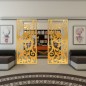Glasschiebetür SLIM-LINE - Fineprint Modell 112 Gold auf Klarglas