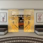 Glasschiebetür SLIM-LINE - Fineprint Modell 133 Gold auf Klarglas
