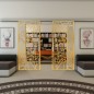 Glasschiebetür SLIM-LINE - Fineprint Modell 148 Gold auf Klarglas