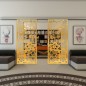 Glasschiebetür SLIM-LINE - Fineprint Modell 149 Gold auf Klarglas