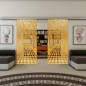 Glasschiebetür SLIM-LINE - Fineprint Modell 181 Gold auf Klarglas