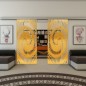 Glasschiebetür SLIM-LINE - Fineprint Modell 197 Gold auf Klarglas