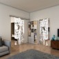 Glasschiebetür SLIM-LINE - Fineprint Modell 115 Weiss auf Klarglas Glasschiebetür SLIM-LINE - Fineprint Modell 115 Weiss auf Klarglas