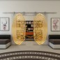 Glasschiebetür PIPE-LINE - Fineprint Modell 109 Gold auf Klarglas