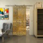 Glasschiebetür PIPE-LINE - Fineprint Modell 162 Gold auf Grauglas