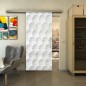 Glasschiebetür SLIM-LINE - Fineprint Modell 029 Weiss auf Grauglas