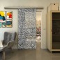 Glasschiebetür SLIM-LINE - Fineprint Modell 036 Weiss auf Grauglas