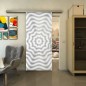Glasschiebetür SLIM-LINE - Fineprint Modell 064 Weiss auf Grauglas