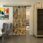 Glasschiebetür SLIM-LINE - Fineprint Modell 084 Gold auf Grauglas Glasschiebetür SLIM-LINE - Fineprint Modell 084 Gold auf Grauglas