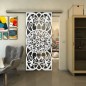Glasschiebetür SLIM-LINE - Fineprint Modell 100 Weiss auf Grauglas