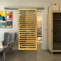 Glasschiebetür SLIM-LINE - Fineprint Modell 153 Gold auf Grauglas Glasschiebetür SLIM-LINE - Fineprint Modell 153 Gold auf Grauglas