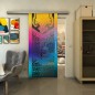Glasschiebetür SLIM-LINE - Fineprint Modell 156 Verlauf auf Grauglas Glasschiebetür SLIM-LINE - Fineprint Modell 156 Verlauf auf Grauglas