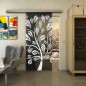 Glasschiebetür SLIM-LINE - Fineprint Modell 159 Weiss auf Grauglas