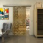 Glasschiebetür SLIM-LINE - Fineprint Modell 161 Gold auf Grauglas