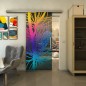 Glasschiebetür SLIM-LINE - Fineprint Modell 169 Verlauf auf Grauglas Glasschiebetür SLIM-LINE - Fineprint Modell 169 Verlauf auf Grauglas