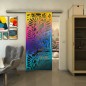 Glasschiebetür SLIM-LINE - Fineprint Modell 177 Verlauf auf Grauglas Glasschiebetür SLIM-LINE - Fineprint Modell 177 Verlauf auf Grauglas