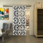 Glasschiebetür SLIM-LINE - Fineprint Modell 183 Weiss auf Grauglas