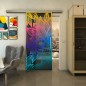 Glasschiebetür SLIM-LINE - Fineprint Modell 184 Verlauf auf Grauglas Glasschiebetür SLIM-LINE - Fineprint Modell 184 Verlauf auf Grauglas