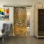 Glasschiebetür SLIM-LINE - Fineprint Modell 188 Gold auf Grauglas