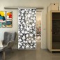 Glasschiebetür SLIM-LINE - Fineprint Modell 192 Weiss auf Grauglas