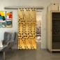 Glasschiebetür SLIM-LINE - Fineprint Modell 203 Gold auf Grauglas