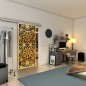 Glasschiebetür SLIM-LINE - Fineprint Modell 178 Gold auf Grauglas