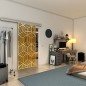 Glasschiebetür SLIM-LINE - Fineprint Modell 179 Gold auf Grauglas