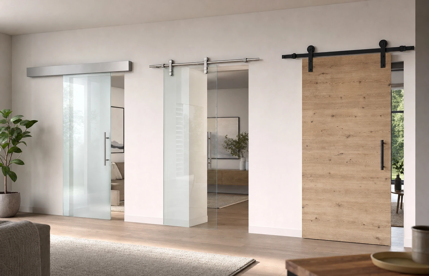 Vergleich verschiedener Schiebetürbeschläge für Glas- und Holzschiebetüren